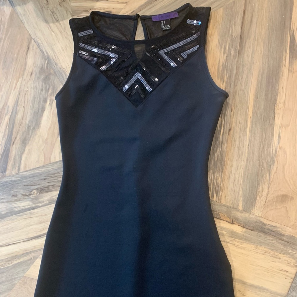 Black mini dress.
